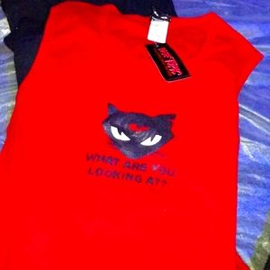 HOT TOPIC EMILY SABBATH TOP L RED Sleeveless Tank